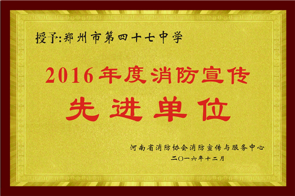 2016年度消防宣传先进单位